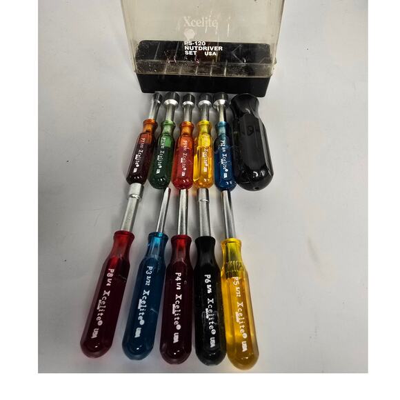 Xcelite PS-120 Nut Driver 11 Piece Set Torque Amplifier TA-2 Made USA Nice Shape - Picture 4 of 5